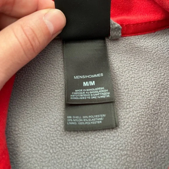 Red Northface warm jacket